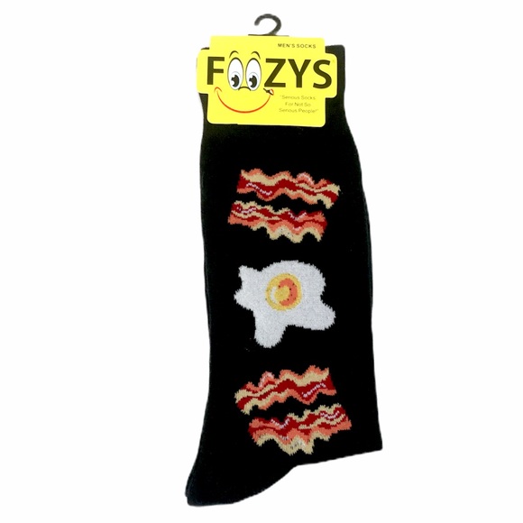 Foozys Eggs and Bacon Socks Black - Picture 6 of 6